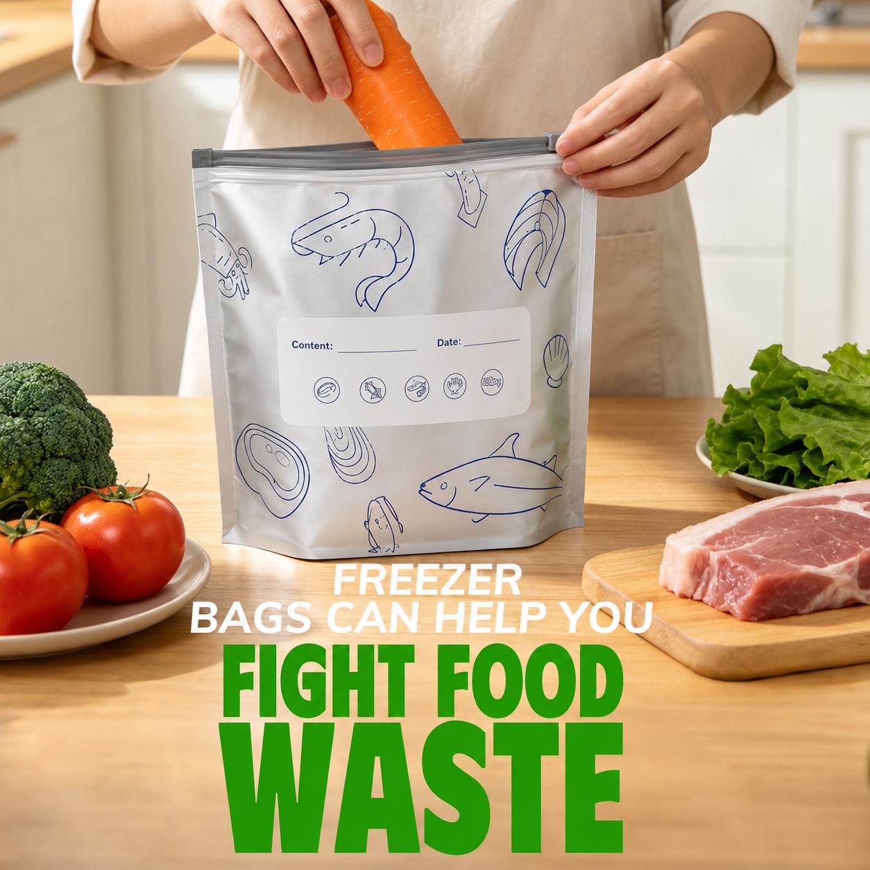 【TikTokShopBlackFriday】New reusable upgraded thickened upright aluminum foil sealing storage bags, with labels and zipper locks, suitable for washable kitchen items like vegetables, fruits, and meat, perfect for Thanksgiving, Christmas, and New Year gifts