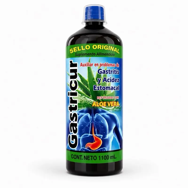 Gastricur Herbal Liquid Supplement with Aloe Vera, 1100 mL (37.2 fl oz), Traditional Botanical Blend, Liquid Dietary Supplement