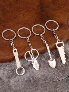 Realistic Tool Keychain, Metal Creative Wrench Screwdriver Hammer Keychain, Essential Portable Key Chain for Emergencies, Daily Carry Must-Have