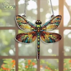 Dragonfly Acrylic Suncatcher, Dragonfly Suncatcher,  Dragonfly Ornament, Dragonfly Gift, Colorful Dragonfly Window Hanging,Nature Lover Gift
