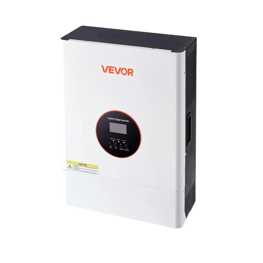 VEVOR Hybrid Solar Inverter - 6400W, 48V, 120V/240V Split Phase, Built-in 120A MPPT Controller, Low Frequency Pure Sine Wave, Compatible with Lead Acid & Lithium Batteries for Off-Grid Solar Systems