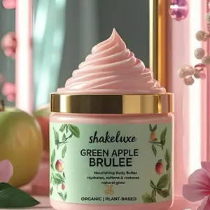 ShakeLuxe Skincare Apple Crisp Brûlée Body Butter 227g - Lightweight Shea Butter for Soft and Smooth Skin with Sweet Cotton Candy Scent