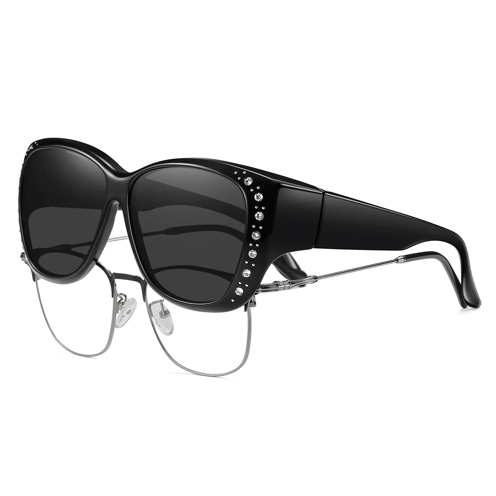 M Size Black Frame Grey Lens