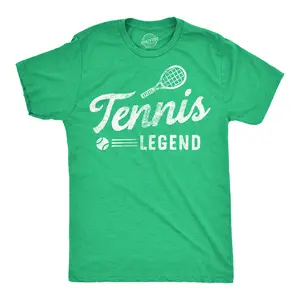 Mens Funny T Shirts Tennis Lengend Sarcastic Sports Graphic Tee for Men Mens Funny T Shirts Cool Vintage Fashion T-Shirt Gift Classic Menswear Funny Sarcastic Short Sleeve Novelty Tees for Guys Green -