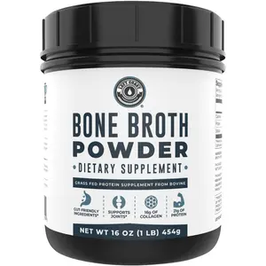 Bone Broth Protein Powder, Grass Fed, 21g Protein & 16g Collagen, 16oz