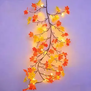 Enchanted Willow Vine Lights with Remote DIY Bendable Rattan Lamp USB Artificial Maple Leaves Branch Lights LED Tree Branch Light for Walls Bedroom Home Decor