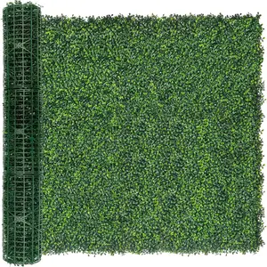 Artificial Ivy  Fence Screen:48"x 128" (43 SQFT) 4-Layer Leaf UV-Anti Faux Greenery Boxwood Backdrop Ivy Vine Leaf Fence Panels for Outdoor, Indoor, Garden,Backyard and Decor