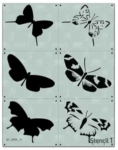Stencil1 3-Pack, Two Layers Stencils Nature Spring Set for Painting on Wall, Canvas, DIY Home Decor, Art, Reusable, Recyclable 8.5" x 11" Special deal: $19.99 down to $14.99!