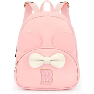 Mini Girls Backpack Gifts: Personalized Trendy Bow Bag with Mini Mouse Ears - Small Backpack for Women (Pink B)