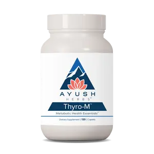 Ayush Herbs Thyro-M - Thyroid Support for Women & Men, Thyroid Health, Thyroid Care with L Tyrosine, Ashwagandha, Kelp, Natural Energy Support - 120 Servings