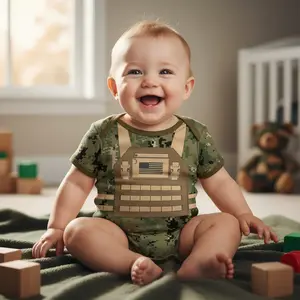 CUte Baby Bodysuit, Future Marine Flak Jacket Baby Bodysuit, Baby Outfit, Baby Shower Gift
