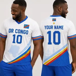 Personalized DR Congo Soccer Jersey Set, Matching Dad and Baby Outfit, Custom Name Number Football Fan Gift 2G0 6D5