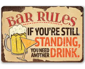 Bar Rules - Metal Sign