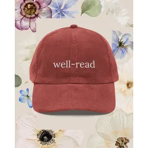 Well-Read Corduroy Baseball Cap