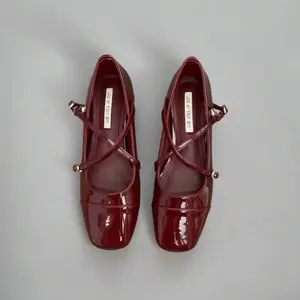 Danielle Ballet Flats - Red Women's Footwear, Comfortable Walking Shoes, Classic Style for Girls