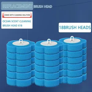 One-time toilet brush replacement head - Easy installation design, suitable for bathrooms, toilets and commercial use - Hygienic one-time brush head, bathroom accessories, Bathroom Cleaning Tool, essential items for toilet hygiene, compact storage design