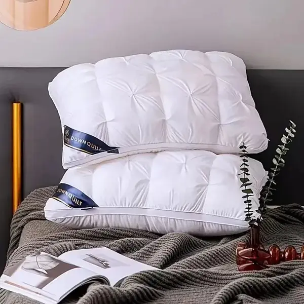 Hotel series bed pillows, soft and fluffy, filled with down alternatives, with thickened side design, suitable for supine, prone or side sleeping, available in multiple colors Hotel-Quality