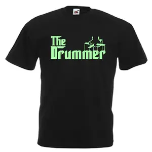 Drummer Glow In The Dark Graphic Tee| Unisex Oversized Soft Cotton| Musician Gift Sizes S-3XL