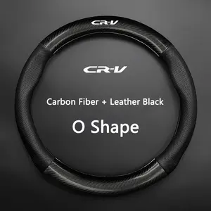 Car Anti-Slip Steering Wheel Cover Carbon Fiber Leather Booster Cover For Honda CRV CR-V 2007 2015 2016 2017 2018 2019 2020 Accessories