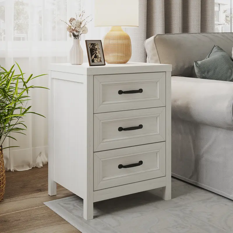 ikea dresser 3 drawer white Nordli modular chest 15 3/4 W x 18 1/2 D x 26 3/4 H Clean and modern design with horizontal lines makes it easy to place several STORKLINTA chests of drawers side by side for a uniform look LOTE 3-drawer chest - white