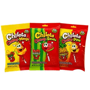Chileta Chamoy Lollipop Bundle 30ct | Mango, Sandia & Piña Sweet Spicy Mexican Candy Mix Pack