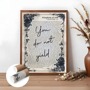 Throne of Glass Unframed Poster, You Do Not Yield Poster Print: Throne of Glass Bookish Wall Decor Aelin Galathynius Quote, Throne of Glass Inspired Fantasy Scene, Heir of Fire Chapter 60 Print, Gift for Booktok Girlies, Fantasy Book Lover Decor