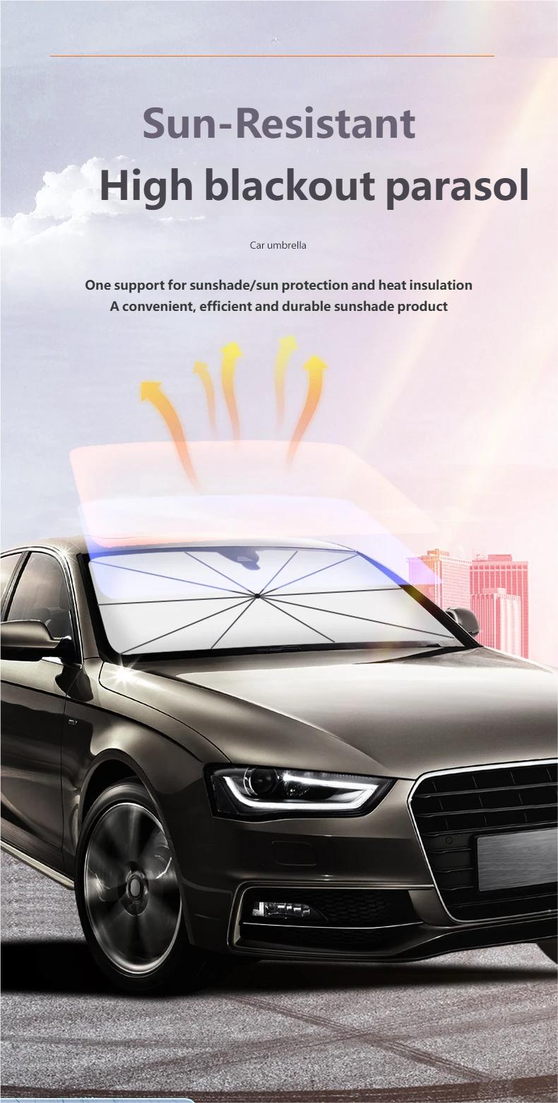 Foldable Car Windshield Umbrellas, Sun Shade Umbrella for Front Windows, Suitable for Windshields of Various Car Models (Large)