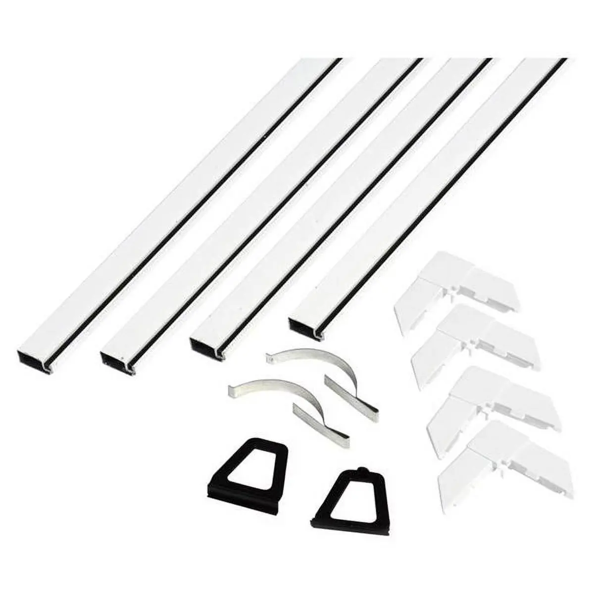212 MAIN Gloss White Aluminum Screen Frame Kit - Pack of 12, Easy DIY Assembly, Gloss Finish