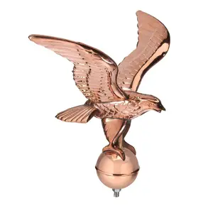 Eagle with Ball Flagpole Topper, 11" Wingspan