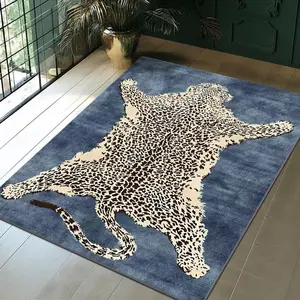 Soft and comfortable printed carpet, Animal printed rug, large living room carpet, entrance mat, bedroom carpet, Leopard print rug, suitable for various scenarios such as shopping malls, cafes