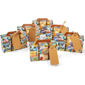 50 count Party Favor Candy Boxes,3x1.2x2 Inch Mini Suitcase Favor Boxes with Tags for Wedding Travel Themed Party Bridal Shower Decoration