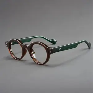 Unisex Vintage Circle Frames, Retro Classic Tortoiseshell Optical Frames with Reinforced Hinge, Stylish Trendy Eyewear, Minimalist Trendy Vintage Eyeglasses, High-Quality Lightweight Durable Eyewear for Sports & Leisure