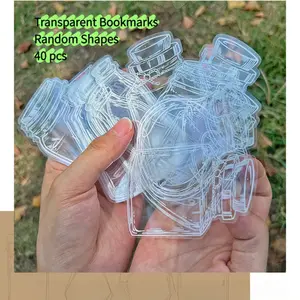 40pcs Thick Handmade Transparent Floral Bookmarks, DIY Dried Flowers, Leaf Crafts, Perfect for Readers, Craft Lovers, Scrapbooks, Gifts