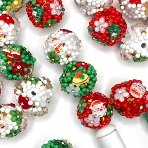 Christmas 2.0 Fancy Flower Beads- 5pcs