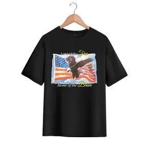 Land of The Free Home of The Brave T-Shirt, American Patriot Merch, American Flag Shirt
