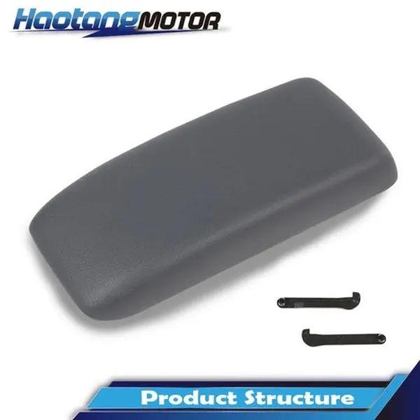 CROSSDESIGN Blue Gray Car Armrest Center Console Lift Lid & Latch, Vehicle Specific Fit Cover, Car Interior Storage Accessory, Direct Fit for 95-00 Toyota Tacoma & 96-98 4Runner, Easy Installation