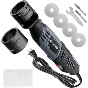 Dual-Head Tungsten Sharpener - 8 Angles & 6 Sizes for TIG, Plug & Play-Aligned Heads with Flat Grinding Block & Cut-Off Slot, 4 Wheels & 2 CNC Mandrels ​