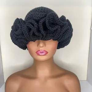 Handmade Crochet Ruffle Hat