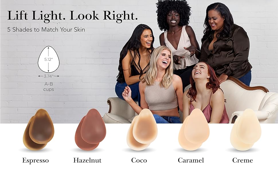 Nippies Skin Teardrop Adhesive Nipple Covers, Fits A-B Cups