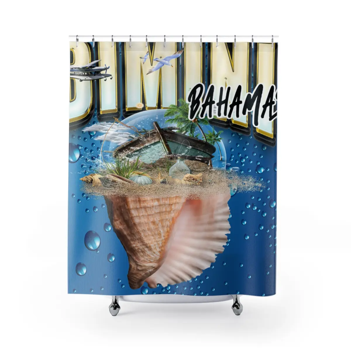 Bimini Conch Shell Shower Curtains