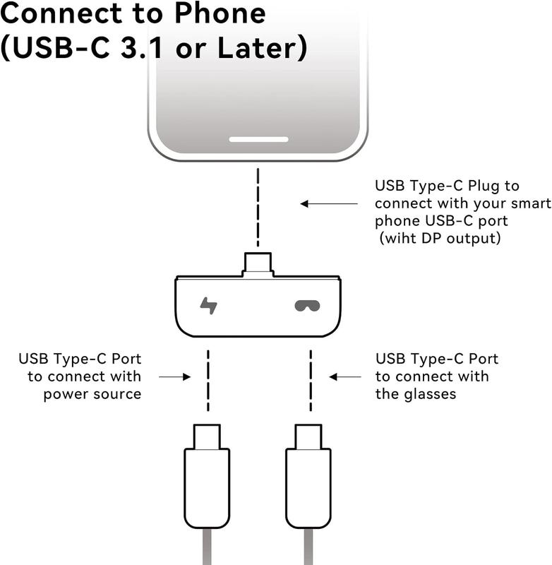 Rokid Joy Pack (AR Max Glasses & Station), Play While Charging, Smart Glasses with Google Play, 360" Micro-OLED Display, Compatible with Steam Deck