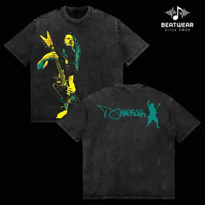 Dimebag Darrell Pantera On Stage Collage Heavy Metal Shirt, Unisex Oversize Washed Heavyweight Cotton T-shirt, Gift For Fans, Gift For Rock Music Lovers