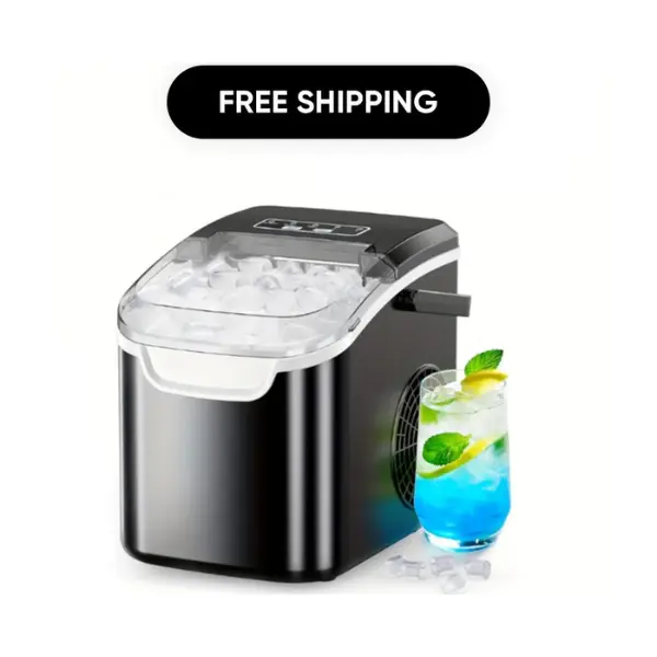 Countertop Ice Machines That Produce 26 Lbs Or 35 Lbs of Pebble, Sonic, Bullet, And Cube Ice Daily, Featuring a Self-Cleaning Function, an Ice Scoop, And an Ice Basket, Perfect for Home And Kitchen Use, Made of Stainless Steel in Silver