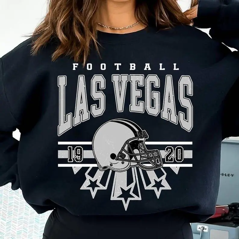 Vintage Las Vegas Football Crewneck Sweatshirt T-Shirt, Retro Las Vegas Football T-Shirt, Raider Shirt, Las Vegas Fan gift