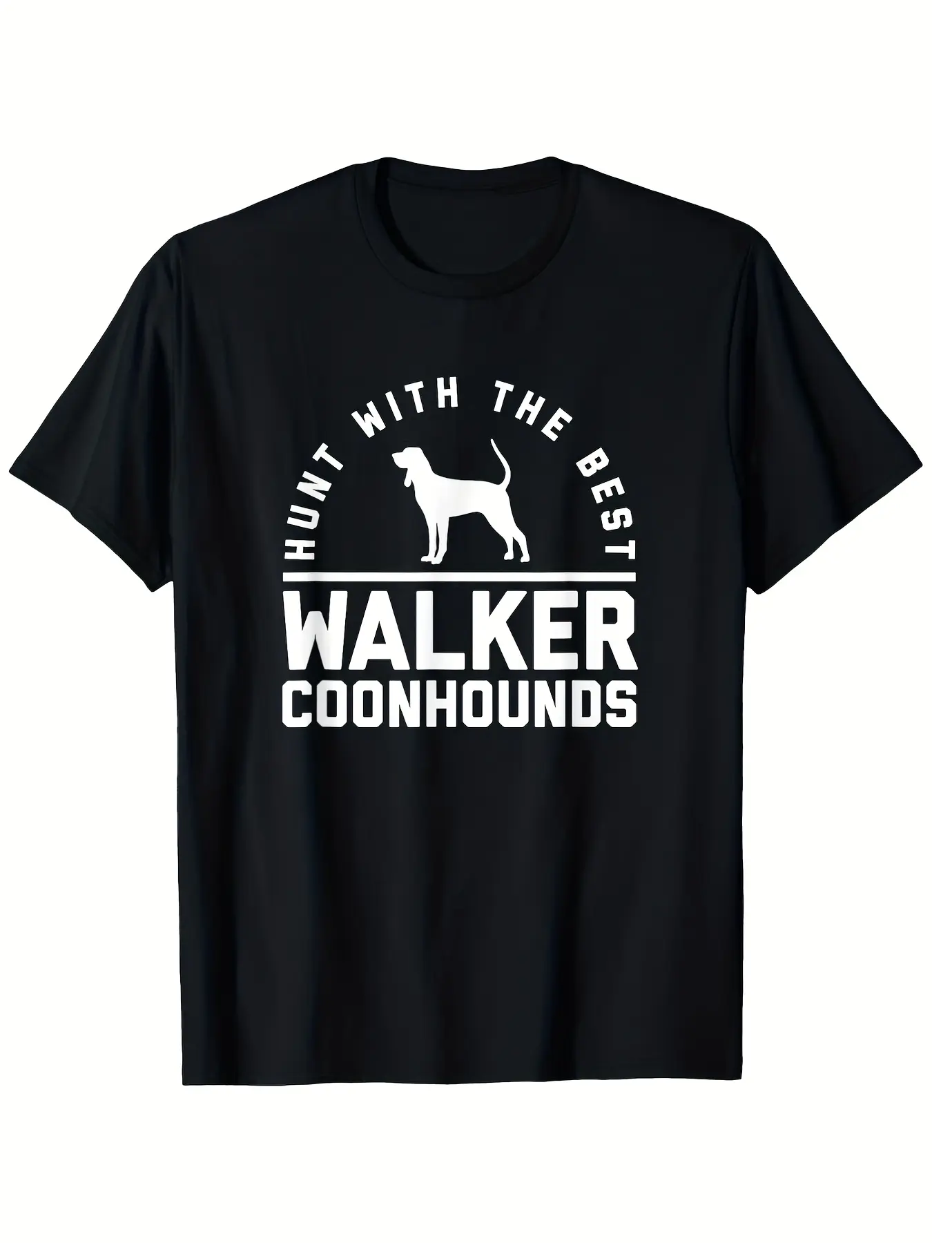Hunt With The Best ~ Walker Coonhound T-Shirt _ Me unisex soft cotton short sleeve t shirt, vintage graphic casual tee for men women teens, perfect birthday holiday gift for camping travel gym daily street  wear