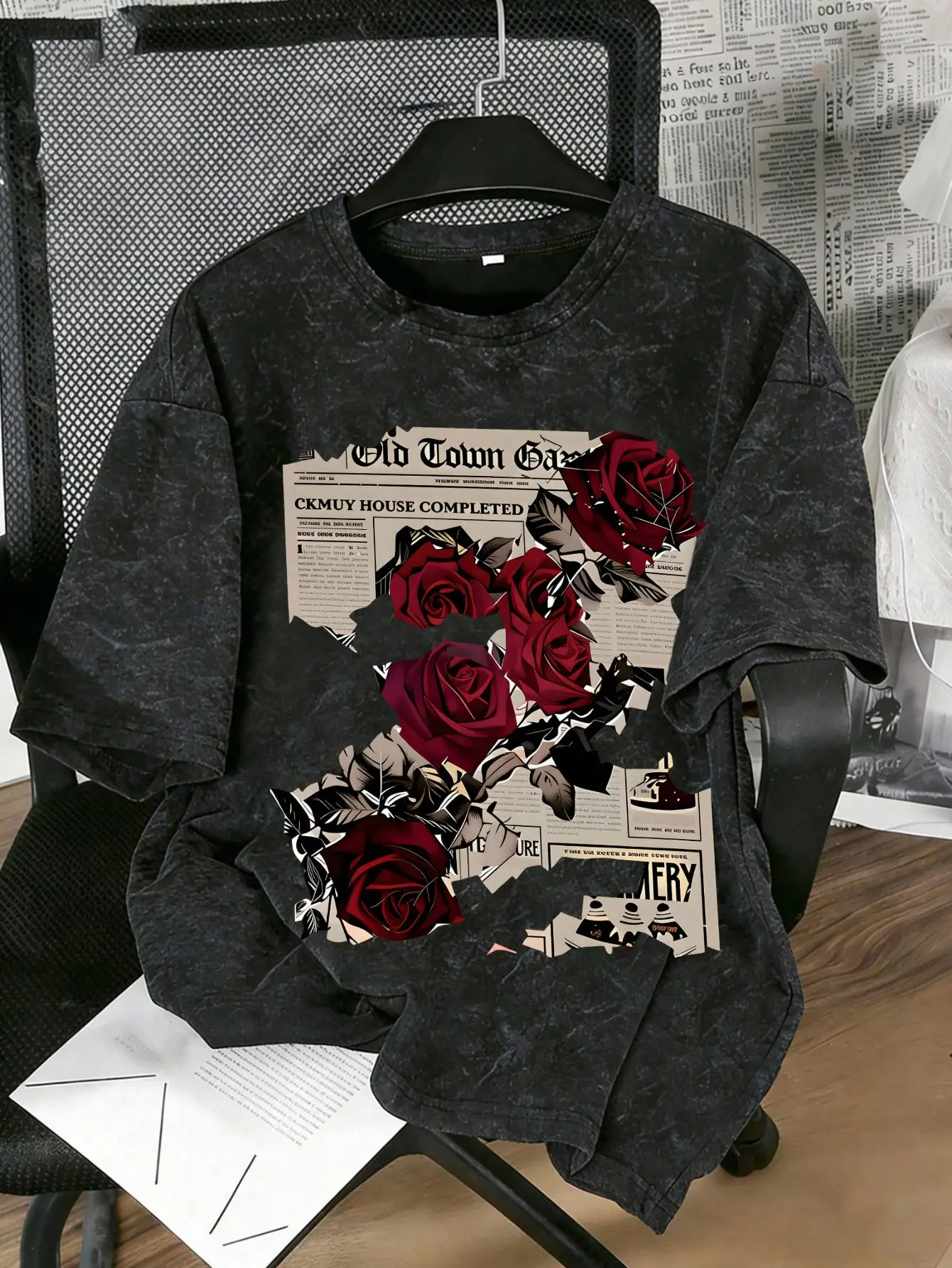 Teenage Girls' Round Neck Short Sleeve Letter Print T-Shirt - Cute Retro Sexy Comfortable Summer Top for School, Outdoor Activities, Daily Wear