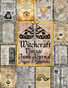 Witchcraft Vintage Junk Journal Pages & Ephemera: Grimoire & Witch Spell Themed Papers and Ephemera Collection for Junk Journal