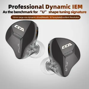 Cca Fla Dynamic Earphone Wired In-Ear HiFi High-Quality Sound Replaceable Cable Customizable DIY Bass Enhancement Headphones Jack