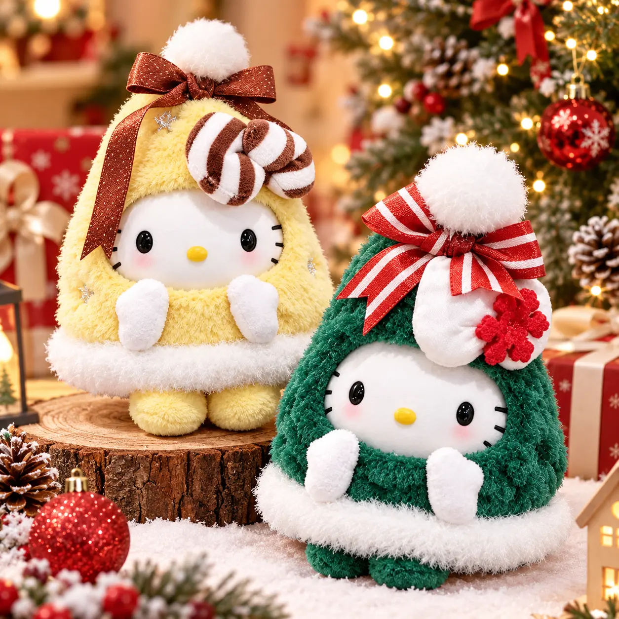 [Christmas Gift] Hello Kitty Peace Wish Series Vinyl Plush Blind Box, Adorable Sanrio Kitty Figure, Soft Plush With Vinyl Face, Collectible Mystery Box, Lovely Gift For Hello Kitty Fans