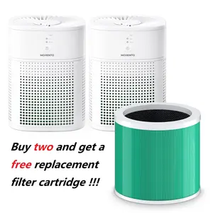 2 Pack MORENTO  Room Air Cleaner Purifier HEPA Filter for Smoke, Allergies, Pet Dander Odor with Fragrance Sponge, 3-Stage Filtration, Small Air Purifier with Sleep Mode Portable HEPA Humidifier air purifiers#TikTokShopBacktoSchool